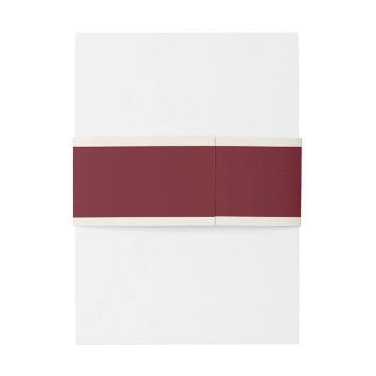 Retro Calligraphy Deep Red Classic Wedding Uitnodigingen Wikkel (Achterkant Voorbeeld)