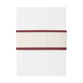 Retro Calligraphy Deep Red Classic Wedding Uitnodigingen Wikkel (Achterkant Voorbeeld)