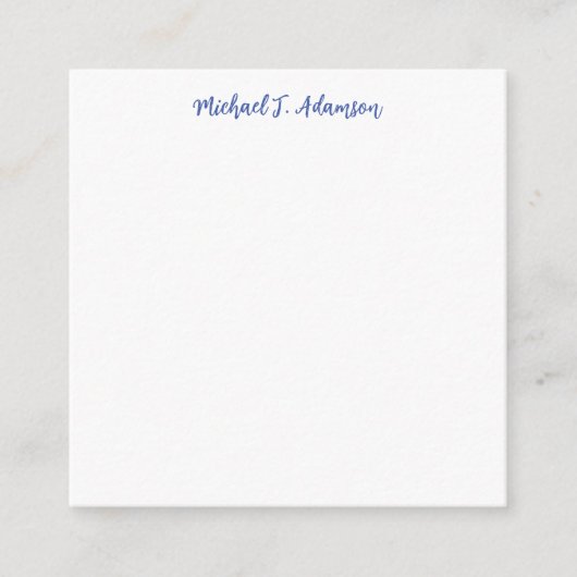 Retro Caltografie Elegant Plain Simple White Informatiekaartje (Voorkant)