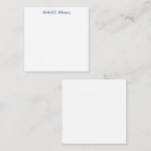 Retro Caltografie Elegant Plain Simple White Informatiekaartje (Voorkant / Achterkant)