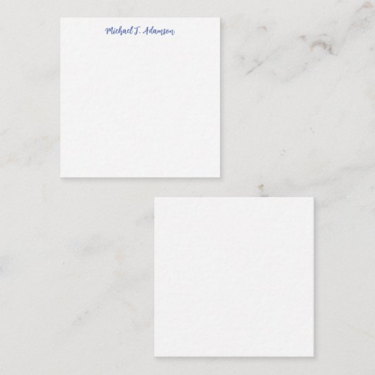 Retro Caltografie Elegant Plain Simple White Informatiekaartje (Voorkant / Achterkant)