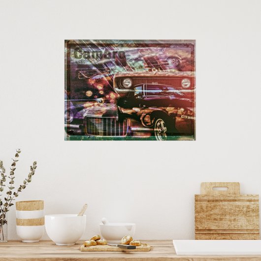 Retro Camaro Poster (Keuken)