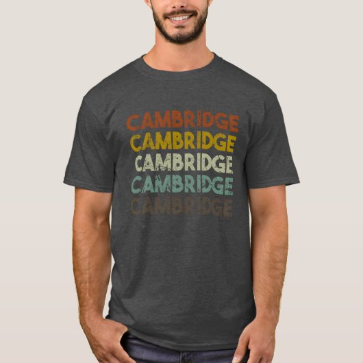 Retro Cambridge Engeland grappig T-shirt (Voorkant)