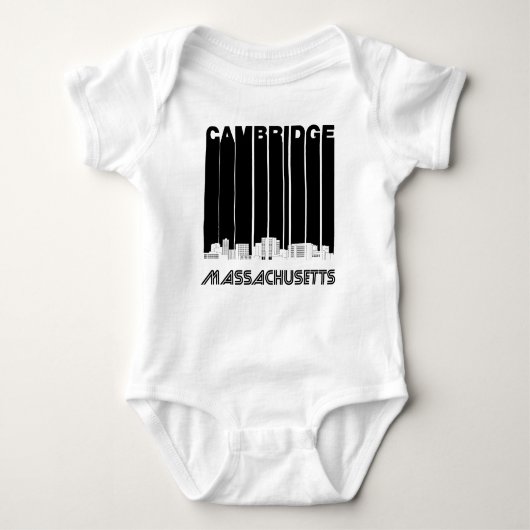 Retro Cambridge Massachusetts Skyline Romper (Voorkant)