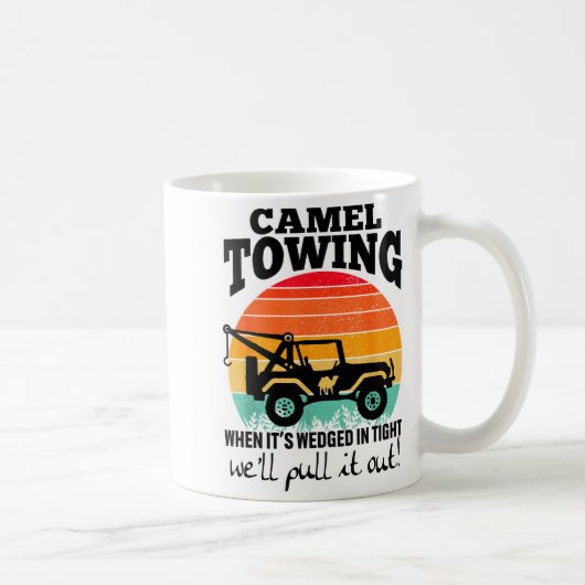Retro Camel Towing Sarcastic Quotes Life Without M Koffiemok (Rechts)