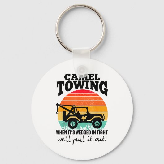 Retro Camel Towing Sarcastic Quotes Life Without M Sleutelhanger (Voorkant)