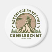 Retro Camelback Mountain Hike Sunset T-shirt Magneet (Voorkant)