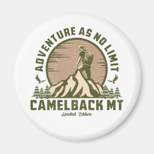 Retro Camelback Mountain Hike Sunset T-shirt Magneet