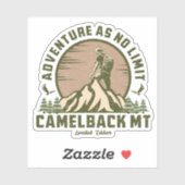 Retro Camelback Mountain Hike Sunset T-shirt Sticker (Vel)