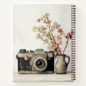 Retro camera bloemen notitieboek (Achterkant)