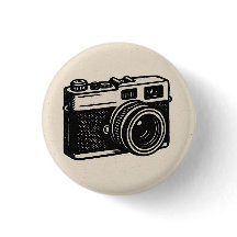 Retro Camera Button – Fotografie Badge