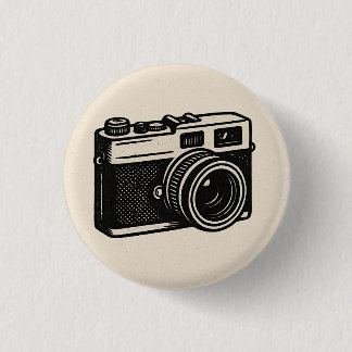Retro Camera Button – Fotografie Badge