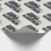 Retro Camera Collectie Cadeaupapier (Hoek)