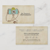 Retro camera fotograaf Visitekaartjes (Voorkant / Achterkant)
