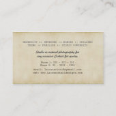 Retro camera fotograaf Visitekaartjes (Achterkant)