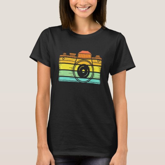 Retro Camera Fotografie Fotograaf T-shirt (Voorkant)