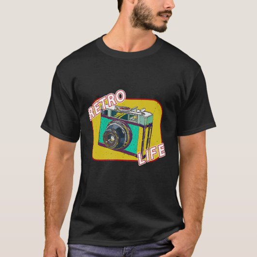 Retro camera fotografie t-shirt (Voorkant)