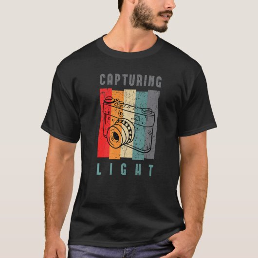 Retro  camera fotografie van licht P T-shirt (Voorkant)