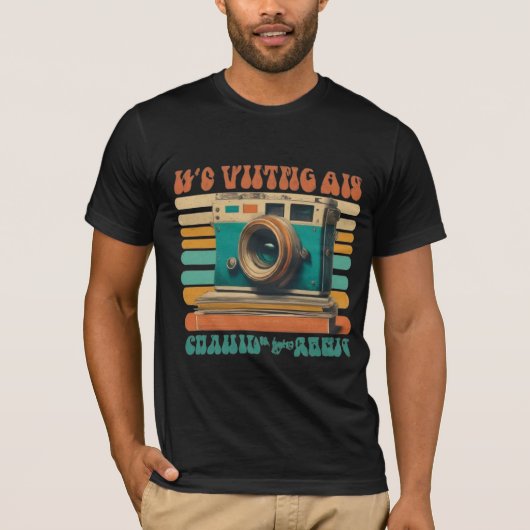 Retro Camera Grafisch T-shirt (Voorkant)