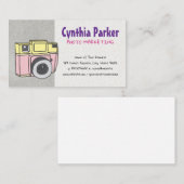 Retro Camera| Handtekening getekend | Content Crea Visitekaartje (Voorkant / Achterkant)