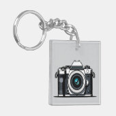 Retro camera illustratie sleutelhanger (Voorkant Links)