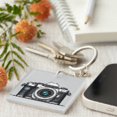 Retro camera illustratie sleutelhanger (Voorkant Rechts)