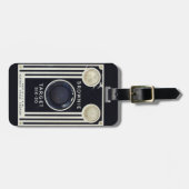 Retro camera kodak brownie target bagagelabel (Voorkant horizontaal)