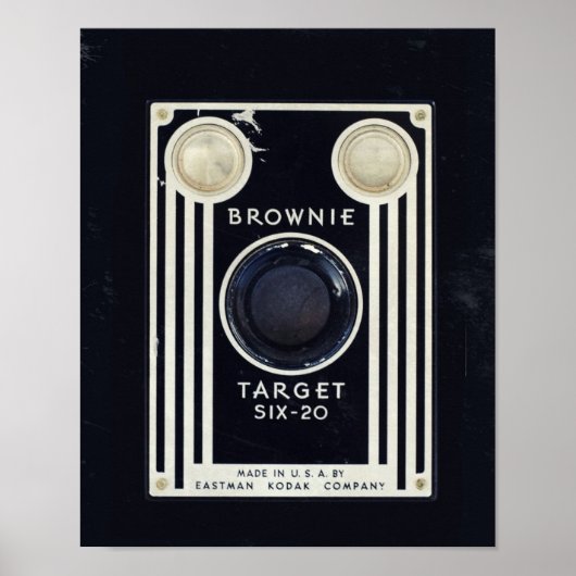 Retro camera kodak brownie target poster (Voorkant)