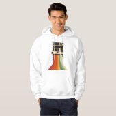 Retro camera met regenboogprint hoodie (Voorkant volledig)