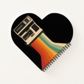Retro camera met regenboogprint notitieboek (Achterkant)