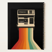 Retro camera met regenboogprint planner (Achterkant)