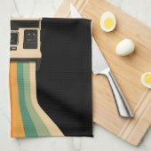 Retro camera met regenboogprint theedoek (Quarter Fold)