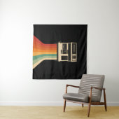 Retro camera met regenboogprint wandkleed (In Situ (horizontaal))