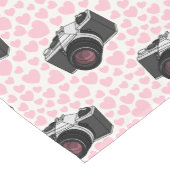 Retro Camera Met Roze Harten Fotograaf Trouwen Korte Tafelloper (Hoek)