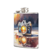 Retro camera op je zak #1 heupfles (Links)