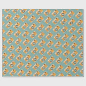 Retro Camera Pattered Wrapping Paper Cadeaupapier (Vlak)