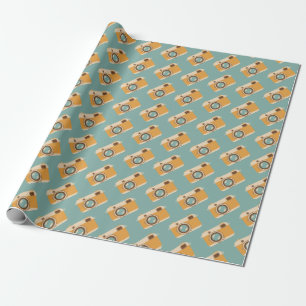 Retro Camera Pattered Wrapping Paper Cadeaupapier