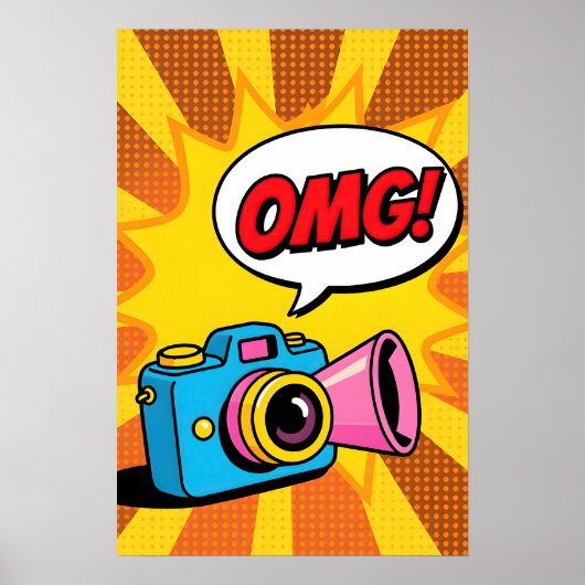 Retro Camera Pop Art Poster (Voorkant)