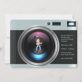 Retro Camera Selfie Verjaardagsfeestfoto Kaart (Voorkant)