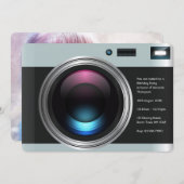 Retro Camera Verjaardagsfeestfoto Kaart (Voorkant / Achterkant)