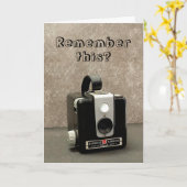 Retro Camera voor het krijgen van oude verjaardag Kaart (Gele Bloem)