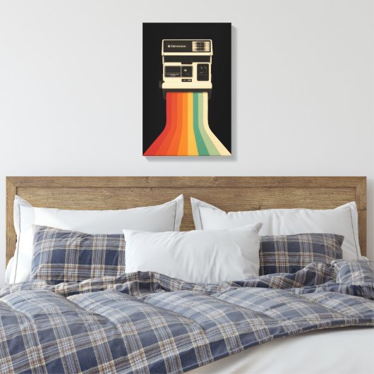 Retro Camera with Rainbow Print (Insitu (Slaapkamer))