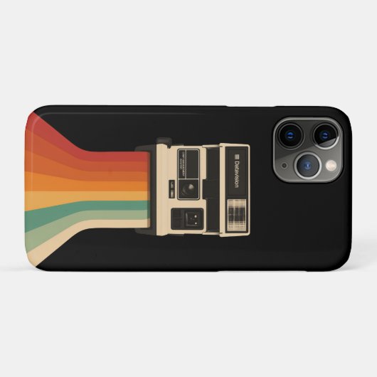 Retro Camera with Rainbow Print Case-Mate iPhone Case (Achterkant (horizontaal))