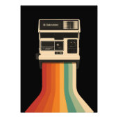 Retro Camera with Rainbow Print Foto Afdruk (Voorkant)