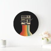 Retro Camera with Rainbow Print Grote Klok (Huis)
