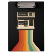 Retro Camera with Rainbow Print Klembord (Voorkant)