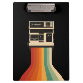 Retro Camera with Rainbow Print Klembord (Voorkant)