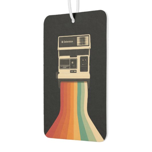 Retro Camera with Rainbow Print Luchtverfrisser (Links)