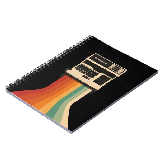 Retro Camera with Rainbow Print Notitieboek (Linkerzijde)