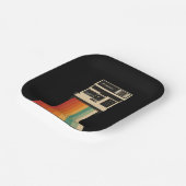 Retro Camera with Rainbow Print Papieren Bordje (Gebogen)